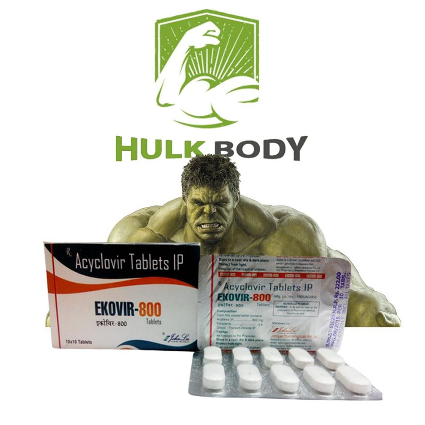 Ekovir 800mg (5  pills)